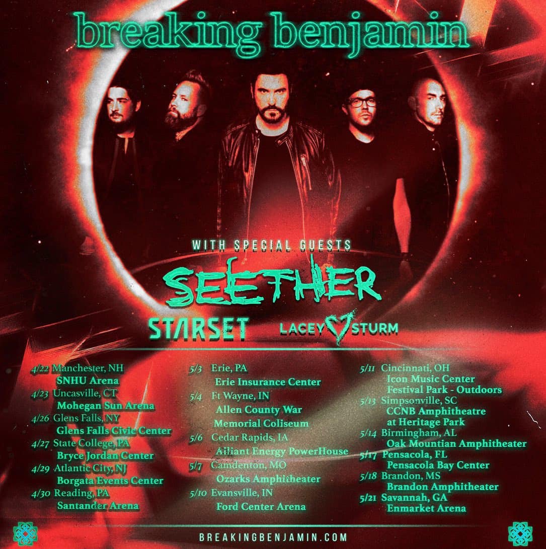 Breaking Benjamin US 2022 Tour - Setlist Guy