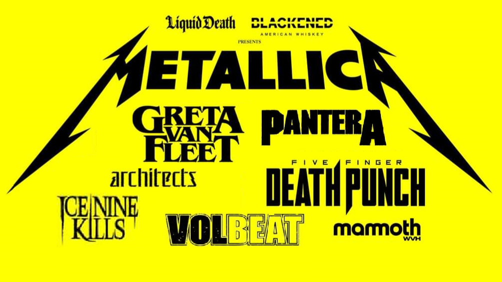 metallica tour set list