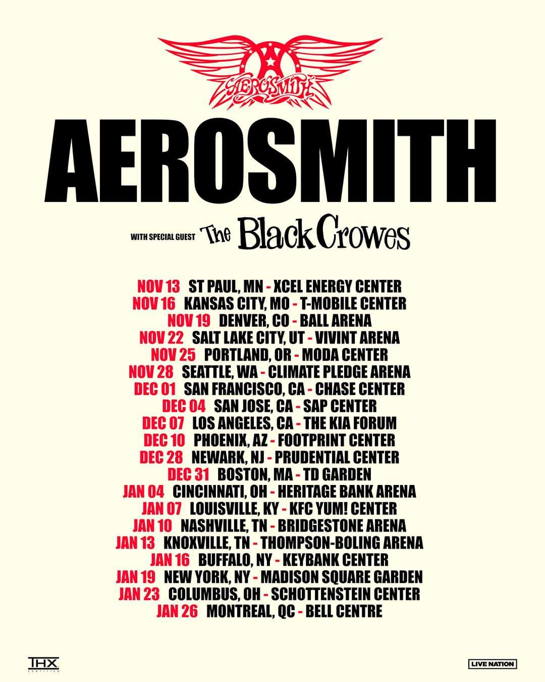 AEROSMITH Peace Out - Farwell Tour 2023 Setlist Playlist - Setlist Guy