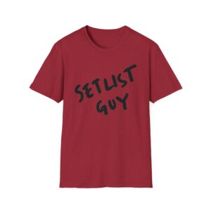 SETLIST GUY Red Tee (Double-Sided Unisex Softstyle)