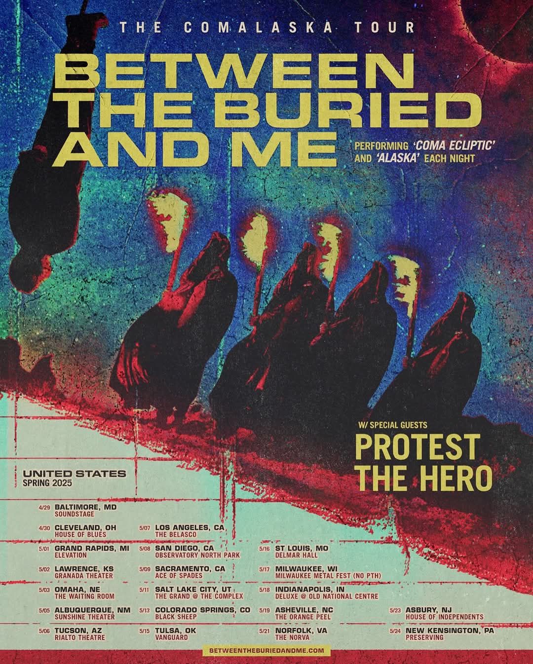 BETWEEN THE BURIED AND ME United States Spring 2025 Setlist Playlist